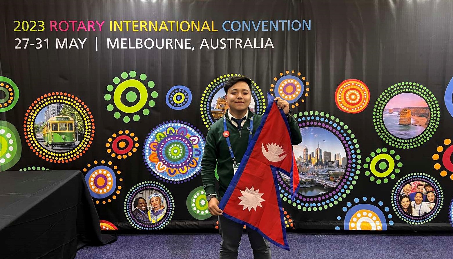 Attended Rotary International Convention at Melbourne, 2023 by Rtn. Pasang Lama, representing RC Boudha.